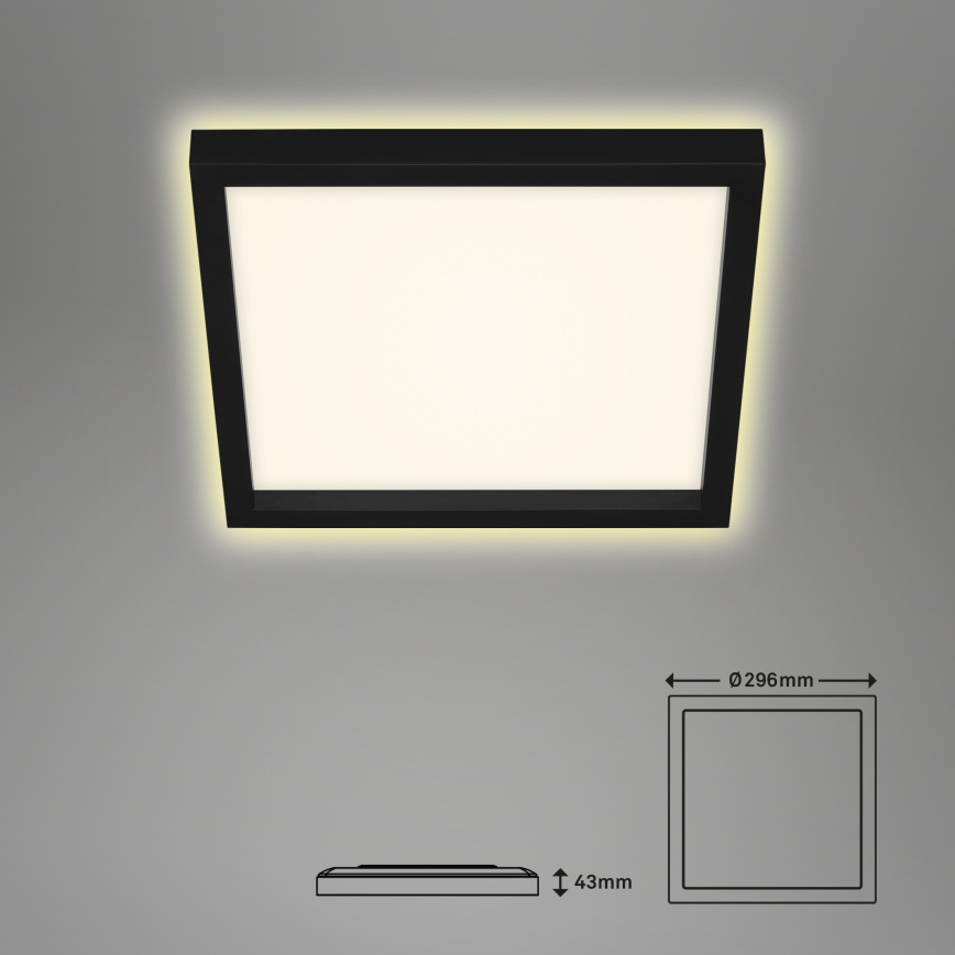 Briloner 7362-015 - LED Plafonjera CADRE LED/18W/230V 29,6x29,6 cm crno
