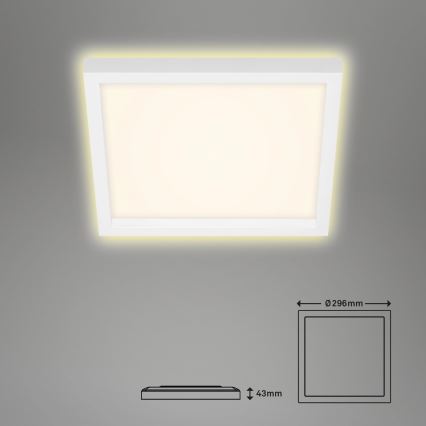 Briloner 7362-016 - LED Plafonjera CADRE LED/18W/230V 29,6x29,6 cm bela