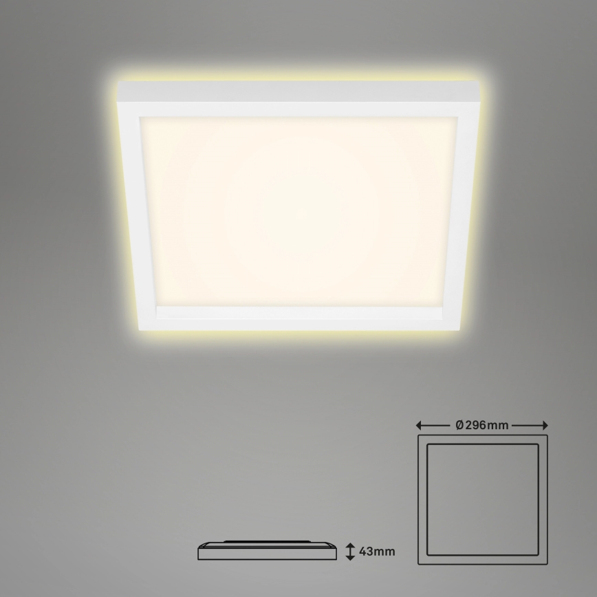 Briloner 7362-016 - LED Plafonjera CADRE LED/18W/230V 29,6x29,6 cm bela