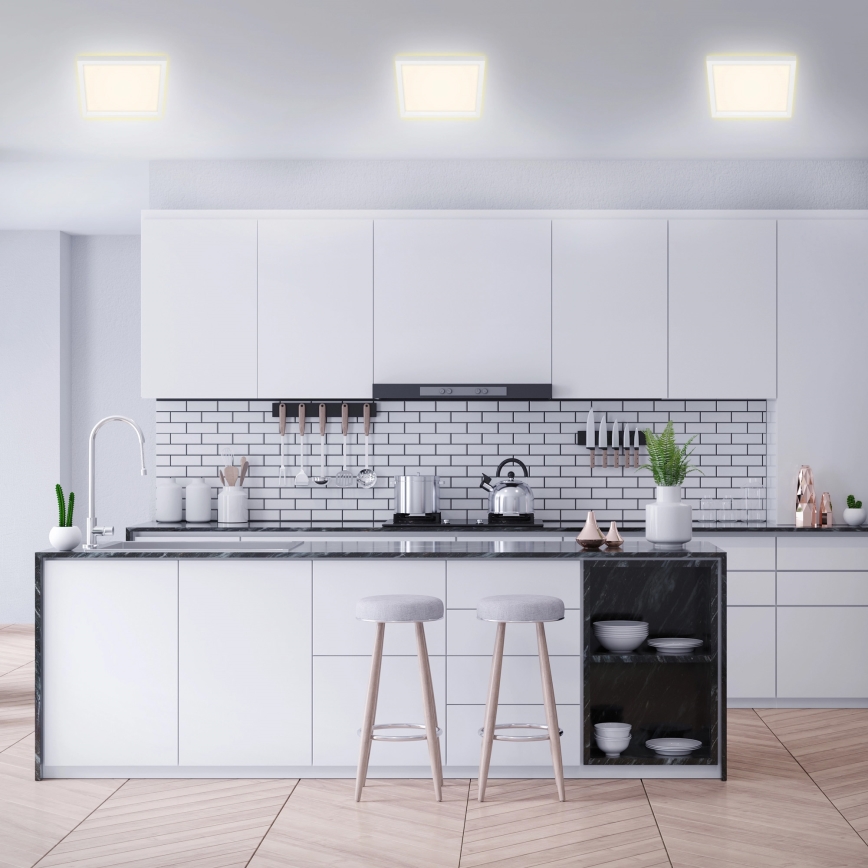 Briloner 7362-016 - LED plafonska svetiljka CADRE LED/18W/230V 29,6x29,6 cm bela