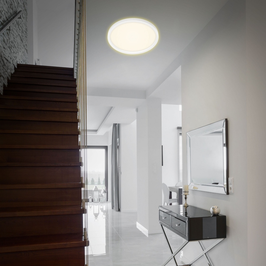 Briloner 7363-016 - LED Plafonjera CADRE LED/22W/230V pr. 42,5 cm bela