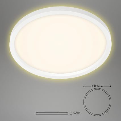 Briloner 7363-016 - LED Plafonjera CADRE LED/22W/230V pr. 42,5 cm bela