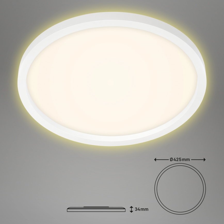 Briloner 7363-016 - LED Plafonjera CADRE LED/22W/230V pr. 42,5 cm bela