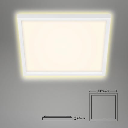 Briloner 7364-016 - LED Plafonjera CADRE LED/22W/230V 42,2x42,2 cm bela