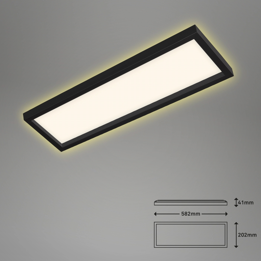 Briloner 7365-015 - LED Plafonjera CADRE LED/22W/230V 58,2x20,2 cm crno