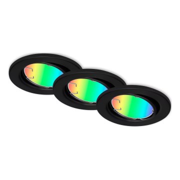 Briloner 7373-035 - Set 3x LED RGB Prigušiva ugradbena lampa LED/4,9W/230V Wi-Fi Tuya + Daljinski upravljač
