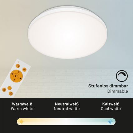Briloner 7377-016 - LED Prigušiva plafonjera LED/12W/230V 3000-6500K + Daljinski upravljač