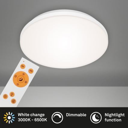 Briloner 7377-016 - LED Prigušiva plafonjera LED/12W/230V 3000-6500K + Daljinski upravljač