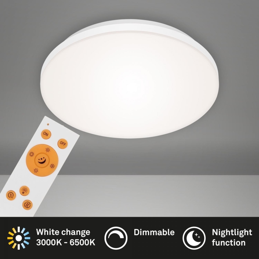 Briloner 7377-016 - LED Prigušiva plafonjera LED/12W/230V 3000-6500K + Daljinski upravljač