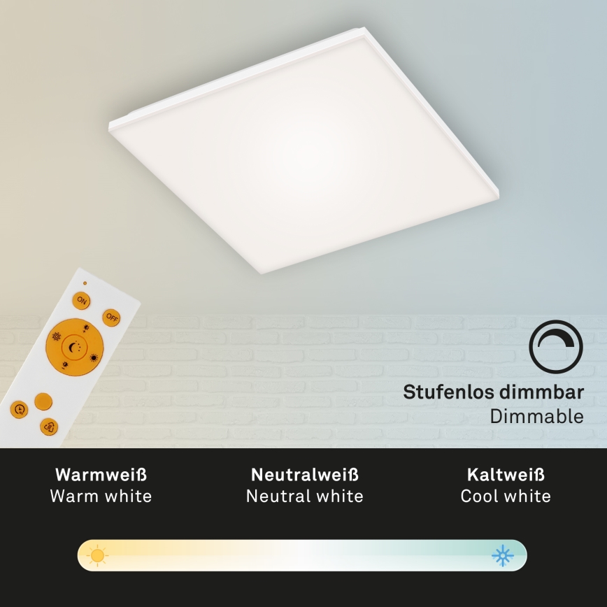 Briloner 7378-116 - LED Prigušiva plafonjera FRAMELESS LED/24W/230V 3000-6500K + Daljinski upravljač