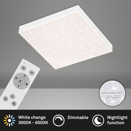 Briloner 7381-016 - LED Prigušiva plafonjera STARRY SKY LED/15W/230V 3000-6500K + Daljinski upravljač