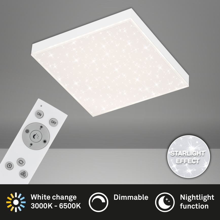Briloner 7381-016 - LED Prigušiva plafonjera STARRY SKY LED/15W/230V 3000-6500K + Daljinski upravljač