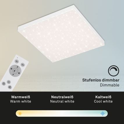 Briloner 7381-116 - LED Prigušiva plafonjera STARRY SKY LED/24W/230V 3000-6500K + Daljinski upravljač