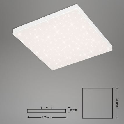 Briloner 7381-116 - LED Prigušiva plafonjera STARRY SKY LED/24W/230V 3000-6500K + Daljinski upravljač