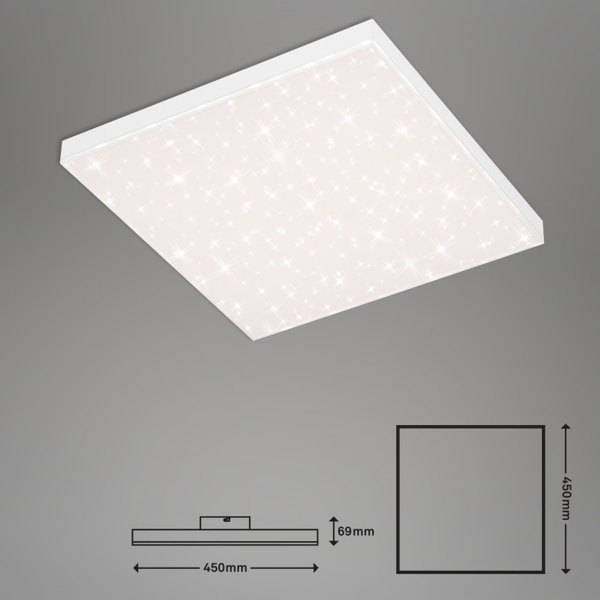 Briloner 7381-116 - LED Prigušiva plafonjera STARRY SKY LED/24W/230V 3000-6500K + Daljinski upravljač