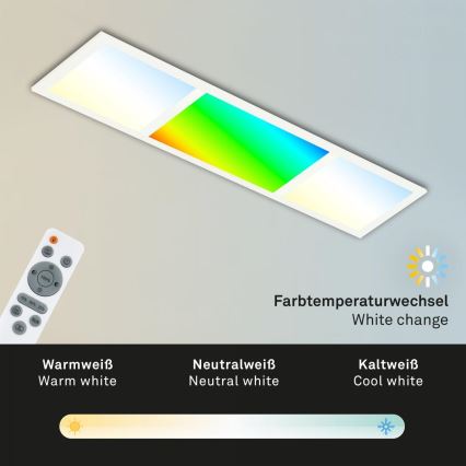 Briloner 7388-016 - LED RGBW Prigušiva plafonjera LED/24W/230V 3000-6500K + Daljinski upravljač