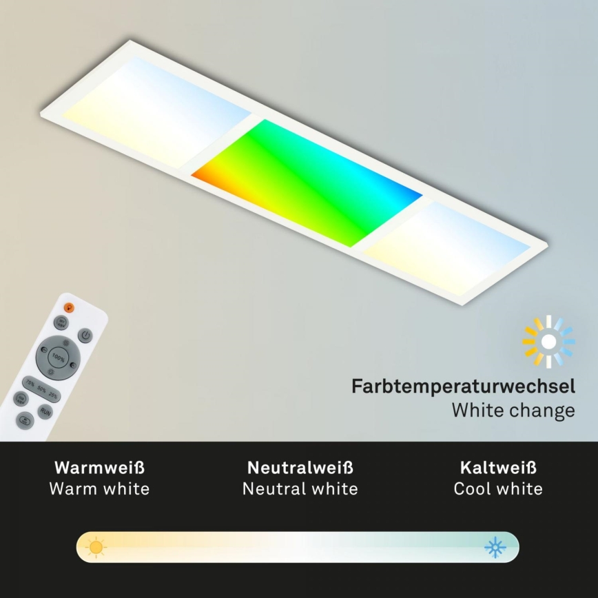 Briloner 7388-016 - LED RGBW prigušiva stropna svetiljka LED/24W/230V 3000-6500K + daljinski upravljač