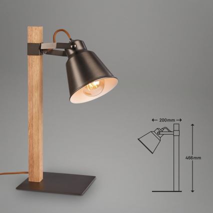 Briloner 7406-014 - Stona lampa TALE 1xE27/25W/230V braon