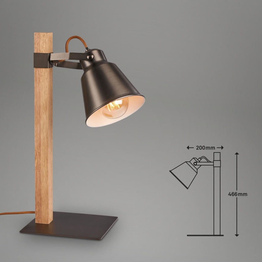 Briloner 7406-014 - Stona lampa TALE 1xE27/25W/230V braon