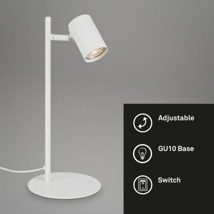 Briloner 7408-016 - Stona lampa RETRO 1xGU10/9W/230V bela