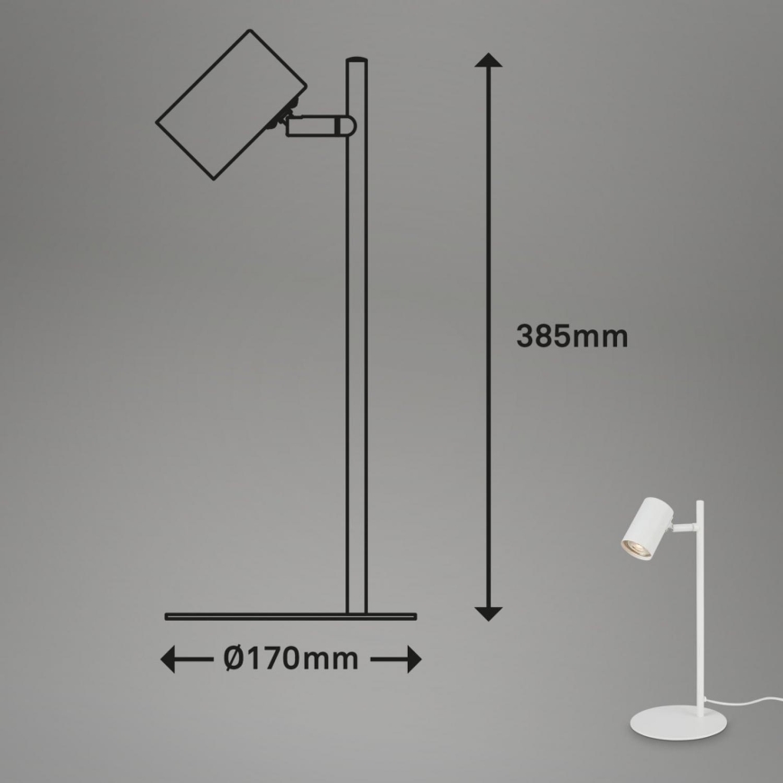 Briloner 7408-016 - Stona lampa RETRO 1xGU10/9W/230V bela
