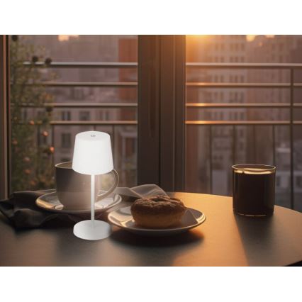 Briloner 7423016 - LED Prigušiva punjiva vanjska stona lampa LED/2,6W/5V IP44 bela