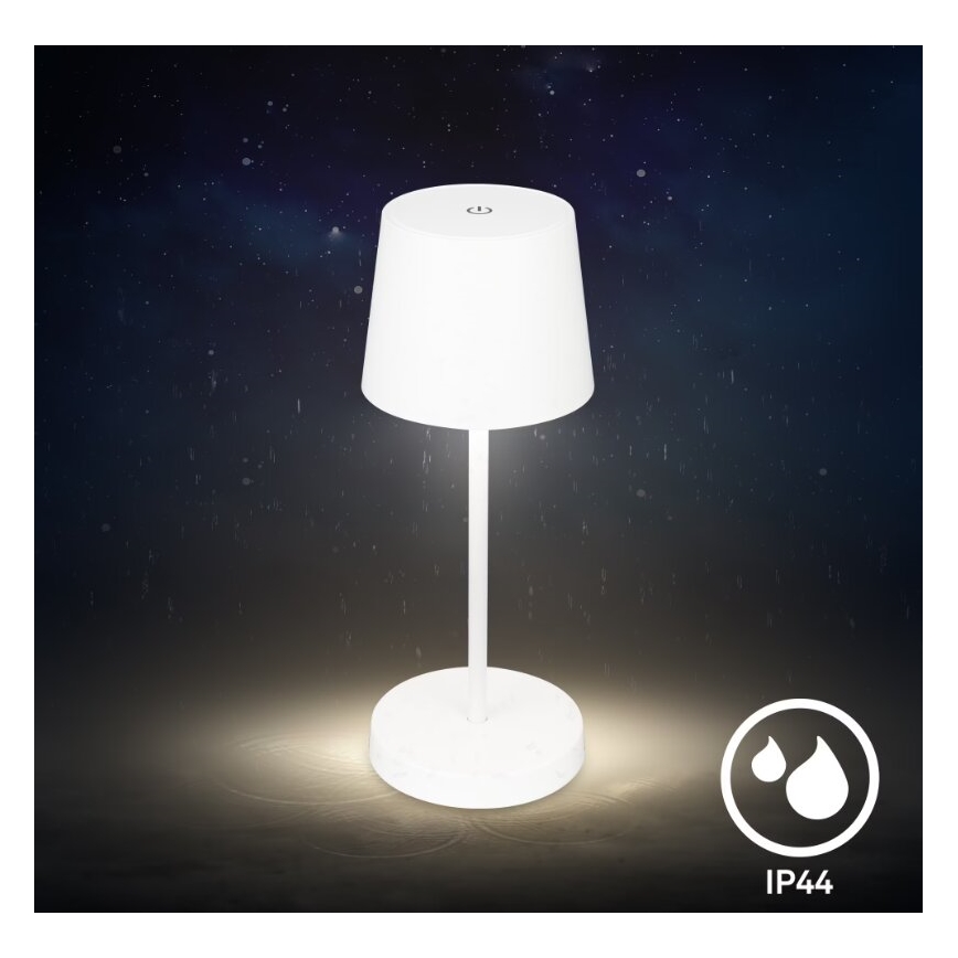 Briloner 7423016 - LED Prigušiva punjiva vanjska stona lampa LED/2,6W/5V IP44 bela