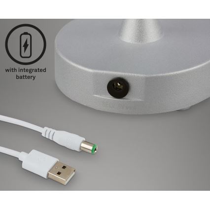 Briloner 7445-014 - LED Prigušiva punjiva vanjska dodirna stona lampa LED/3W/5V IP44