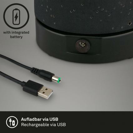 Briloner 7449-015 - LED Prigušiva vanjska dodirna lampa STARRY SKY LED/3W/5V IP44 crno