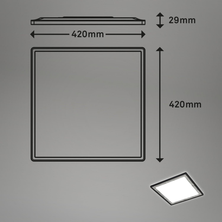 Briloner 7459-414 - LED Prigušiva plafonjera SLIM LED/22W/230V 2700-6500K + Daljinski upravljač