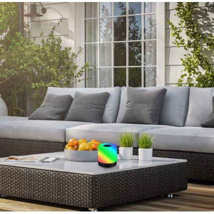 Briloner 7462015 - LED RGB punjiva spoljašnja stona lampa LED/1,5W/5V IP44 1200 mAh crna