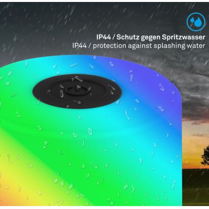 Briloner 7462015 - LED RGB punjiva spoljašnja stona lampa LED/1,5W/5V IP44 1200 mAh crna