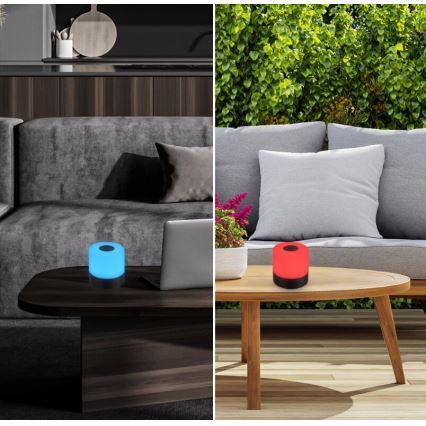 Briloner 7462015 - LED RGB punjiva spoljašnja stona lampa LED/1,5W/5V IP44 1200 mAh crna