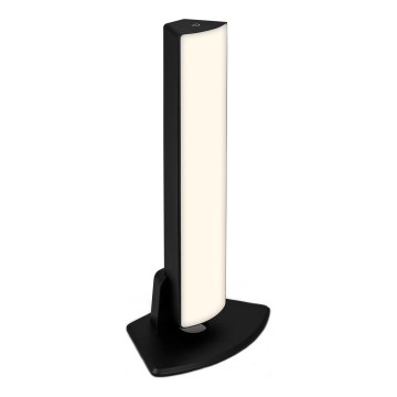 Briloner 7474-015 - LED Prigušiva dodirna punjiva vanjska stona lampa 2u1 LED/7W/5V 2200 mAh USB 3000K IP44 crno
