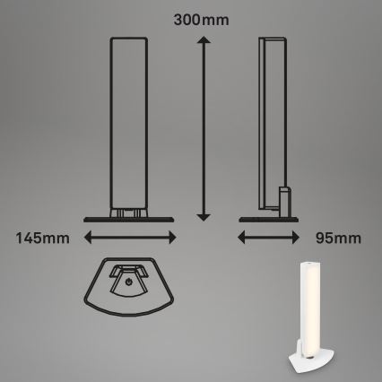 Briloner 7474-016 - LED Prigušiva dodirna punjiva vanjska stona lampa 2u1 LED/7W/5V 2200 mAh USB 3000K IP44 bela