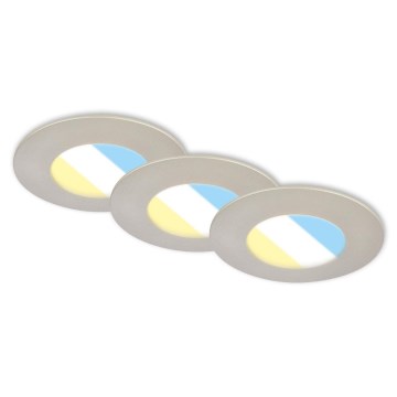Briloner 7598032 - Komplet 3x LED ugradna kupatilska svetla LED/4,9W/230V IP44 2700/4000/6500K mat hrom