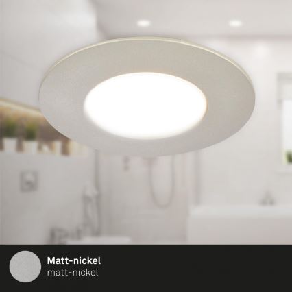 Briloner 7598032 - Set 3x LED Ugradbena lampa za kupatilo LED/4,9W/230V IP44 2700/4000/6500K mat krom