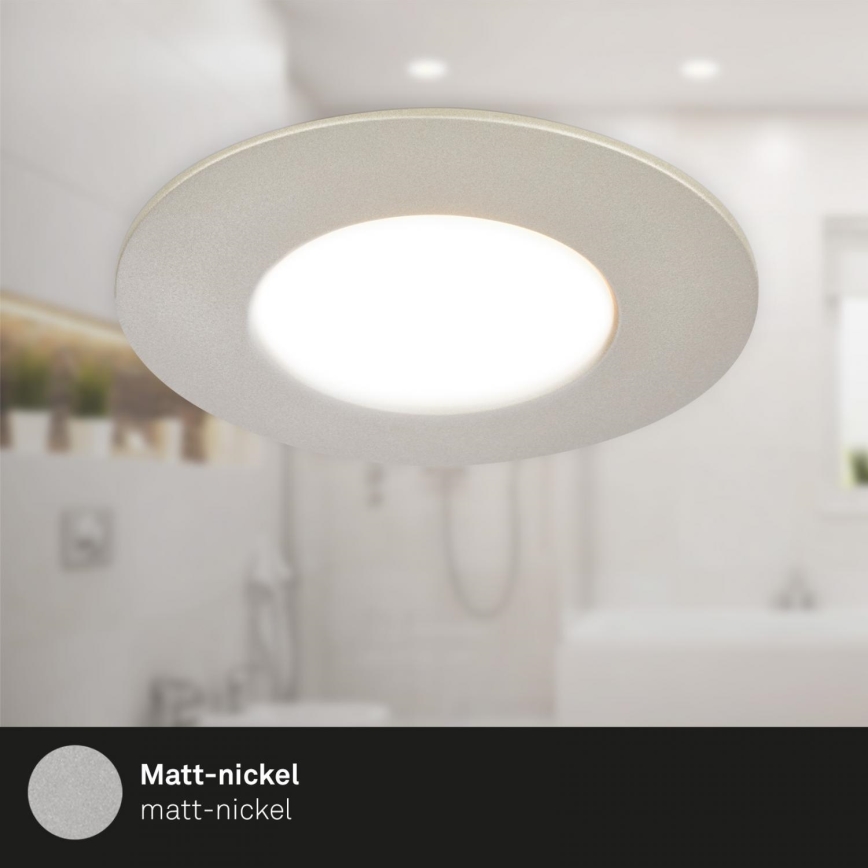 Briloner 7598032 - Set 3x LED Ugradbena lampa za kupatilo LED/4,9W/230V IP44 2700/4000/6500K mat krom