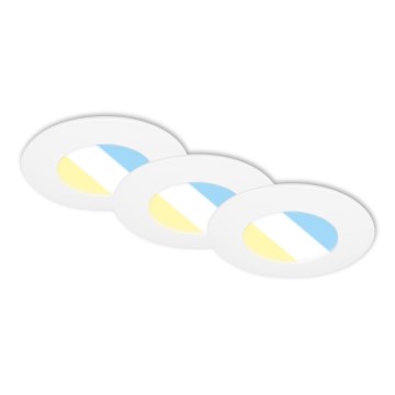 Briloner 7598036 - Set 3x LED Ugradbena lampa za kupatilo LED/4,9W/230V IP44 2700/4000/6500K bela