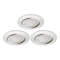 Briloner 8309-039 - Komplet od 3 prigušiva LED ugradne kupatilske svetiljke LED/5W/230V IP23