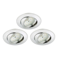 Briloner 8312-039 - Set 3x LED Ugradbena lampa za kupatilo LED/5W/230V IP23