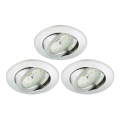 Briloner 8317-039-Set 3x LED Prigušiva ugradbena lampa za kupatilo LED/5,5W/230V IP23