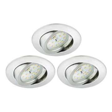 Briloner 8317-039-Set 3x LED Prigušiva ugradbena lampa za kupatilo LED/5,5W/230V IP23