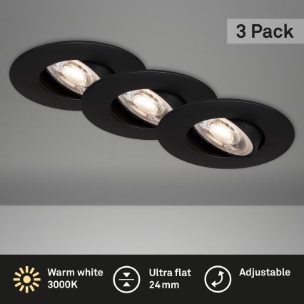 Briloner - KOMPLET 3x LED ugradna kupatilska svetiljka LED/4,9W/230V IP23