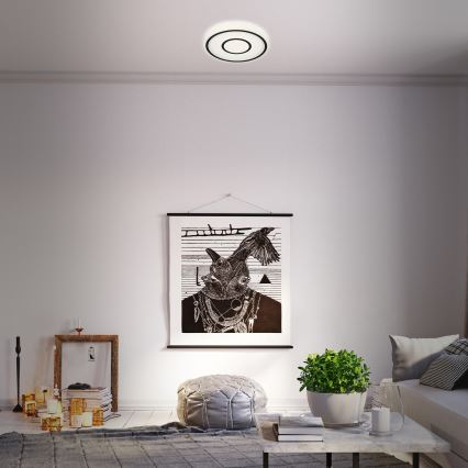 Briloner - LED Plafonjera SIRKEL LED/12W/230V crno