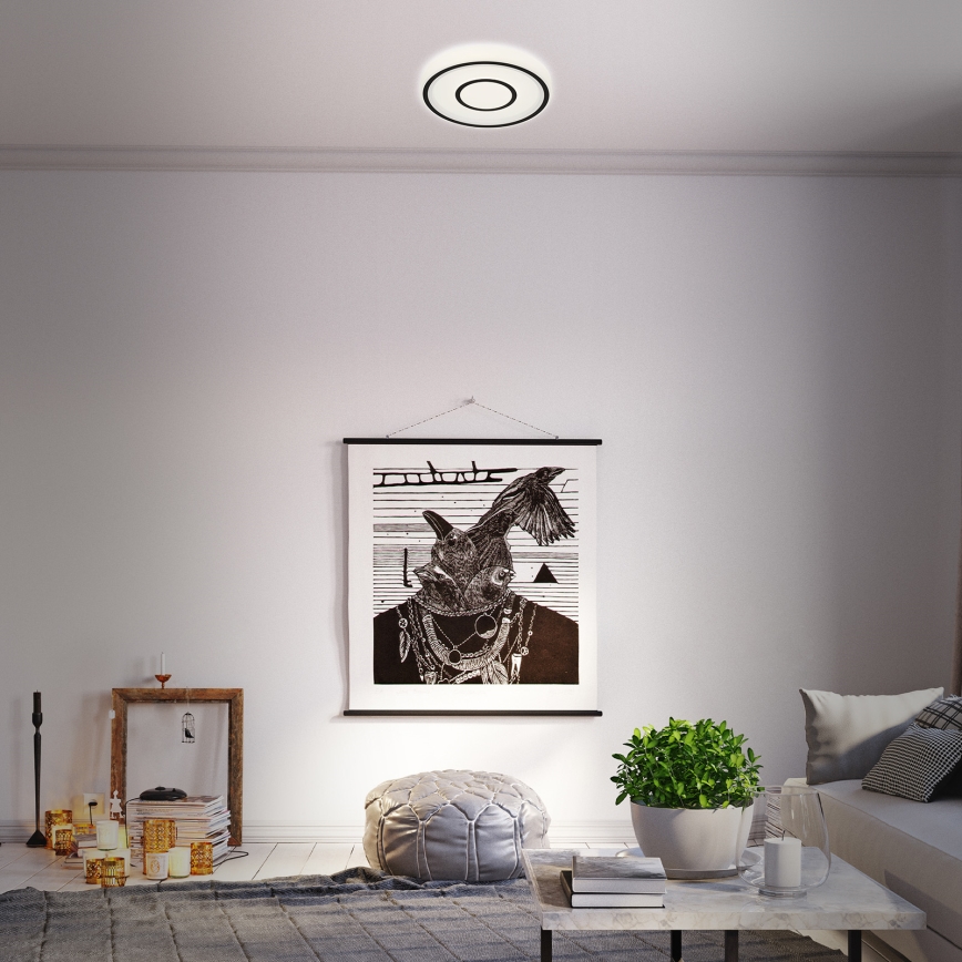 Briloner - LED Plafonjera SIRKEL LED/12W/230V crno