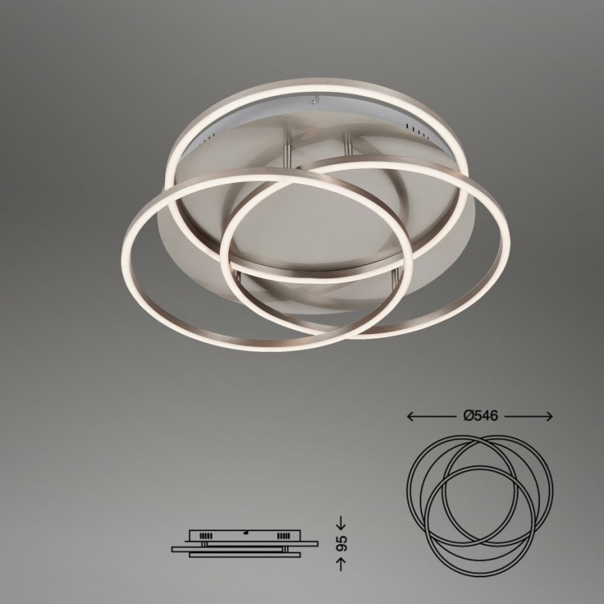 Briloner - LED Prigušiva plafonjera FRAMES LED/60W/230V mat krom