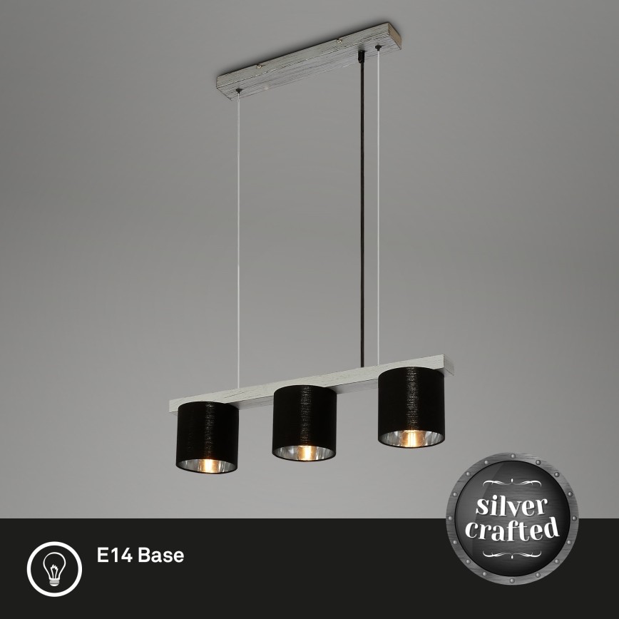 Briloner - Luster na sajli LURI 3xE14/25W/230V fikus elastika
