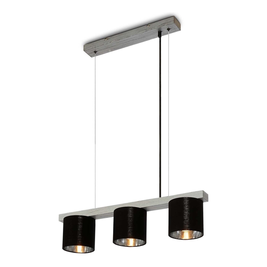 Briloner - Luster na sajli LURI 3xE14/25W/230V od kaučukovog drveta