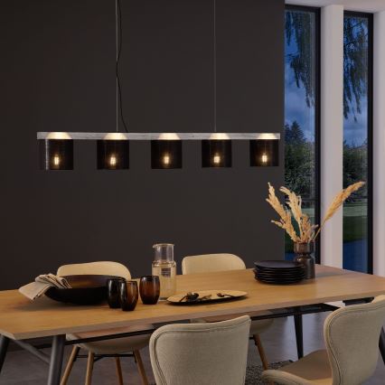 Briloner - Luster na sajli LURI 5xE14/25W/230V fikus elastika